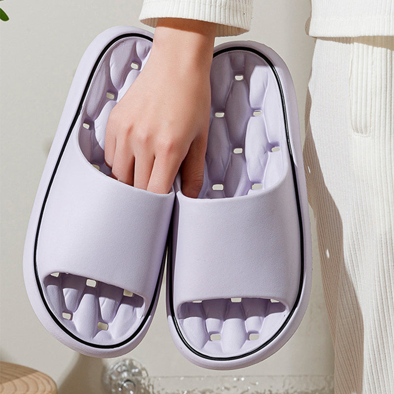 Non-slip Design Bathroom Slippers Thick Sole Shoes For Women Men