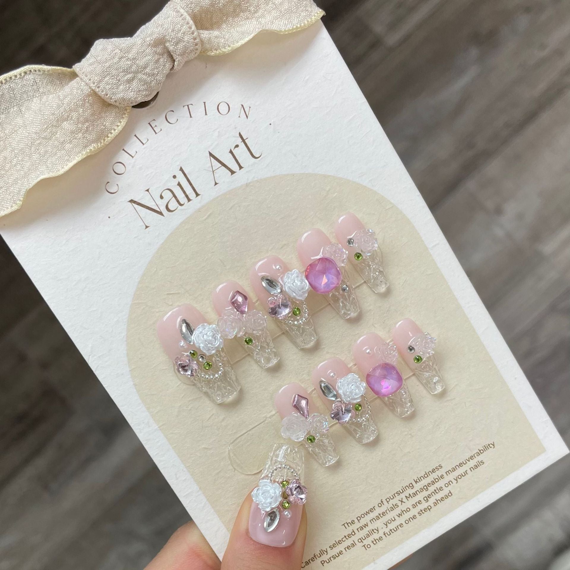 Handmade Wear Armor Ice Transparent New Nail Design