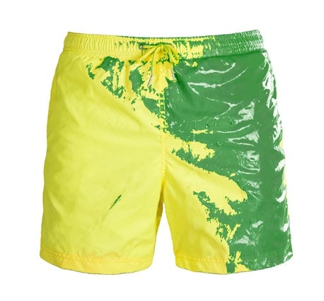Magical Change Color Beach Shorts Summer Men Swimming Trunks