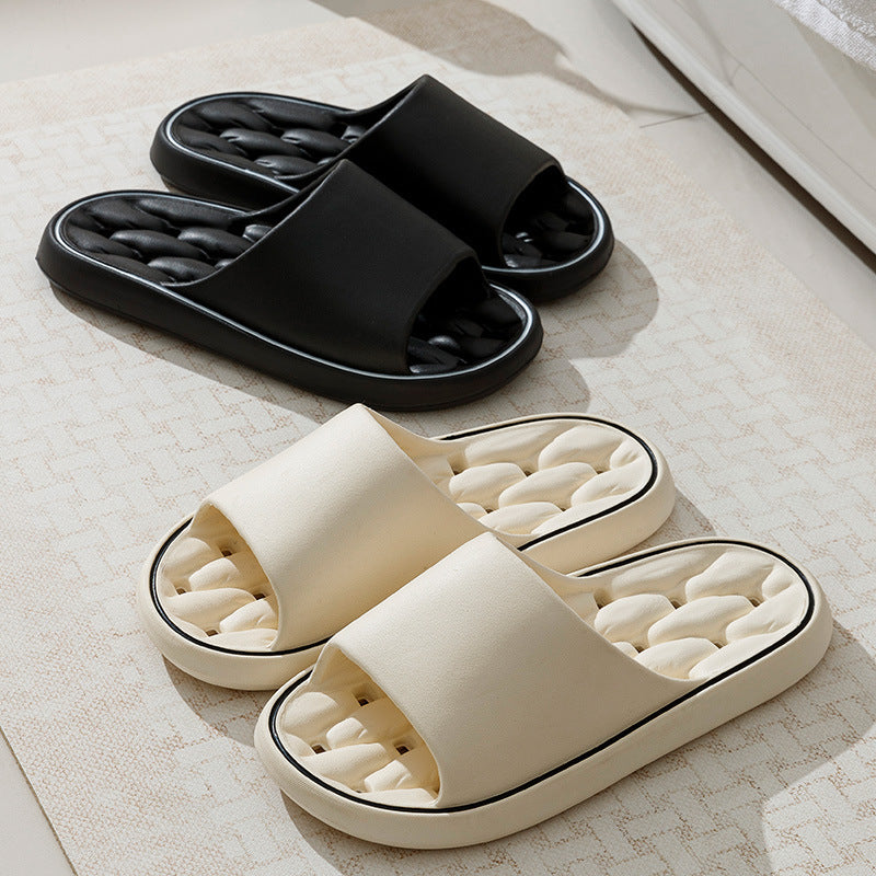 Non-slip Design Bathroom Slippers Thick Sole Shoes For Women Men