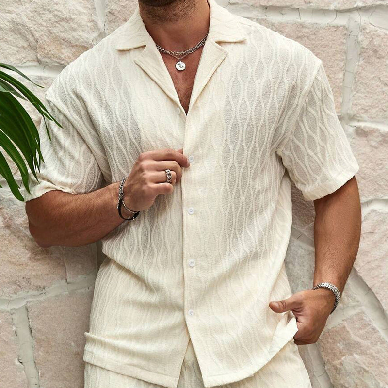 Men Tracksuits Summer Fashion Solid All-match Outfits Male