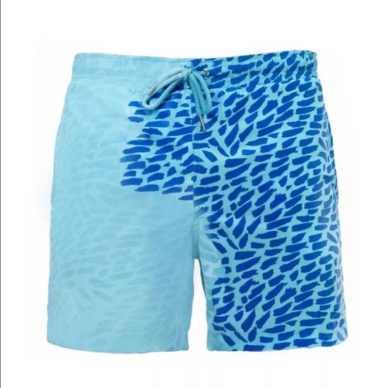 Magical Change Color Beach Shorts Summer Men Swimming Trunks