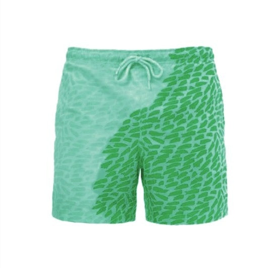 Magical Change Color Beach Shorts Summer Men Swimming Trunks