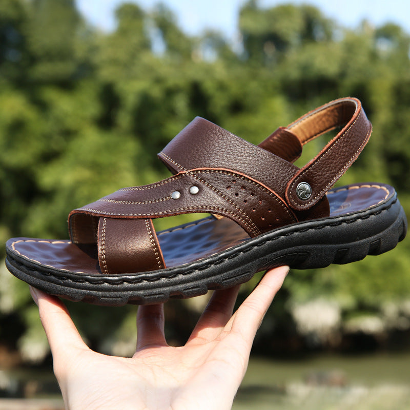 Men Sandals Summer Beach Shoes Adjustable Back Strap Design