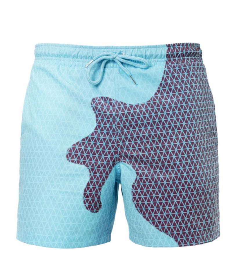 Magical Change Color Beach Shorts Summer Men Swimming Trunks