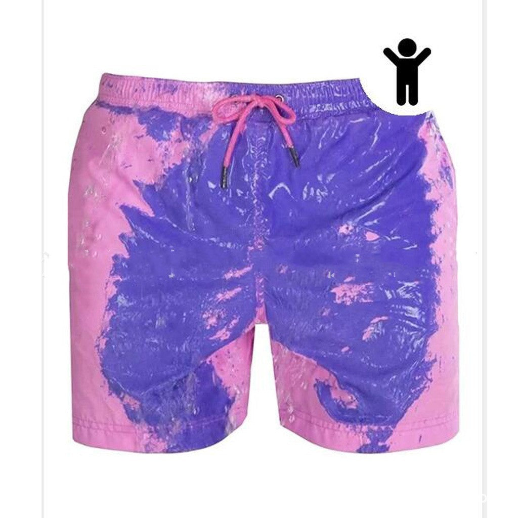 Magical Change Color Beach Shorts Summer Men Swimming Trunks