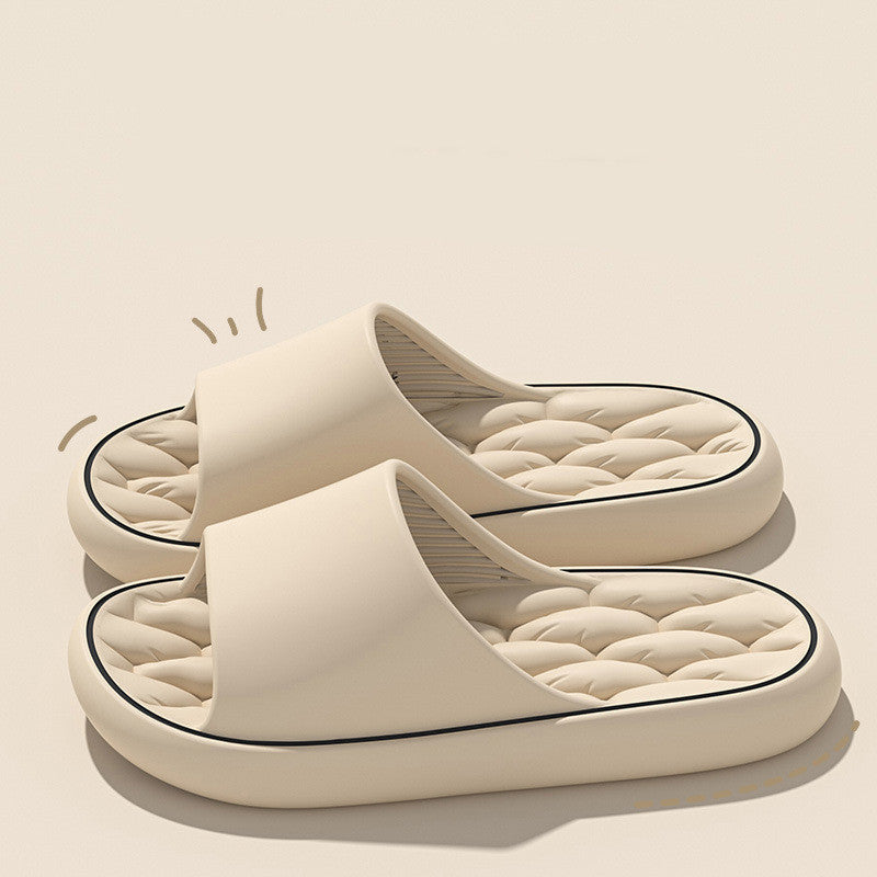Non-slip Design Bathroom Slippers Thick Sole Shoes For Women Men