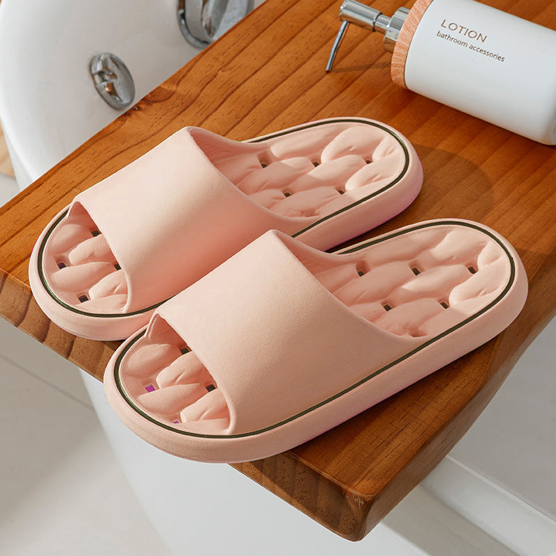 Non-slip Design Bathroom Slippers Thick Sole Shoes For Women Men