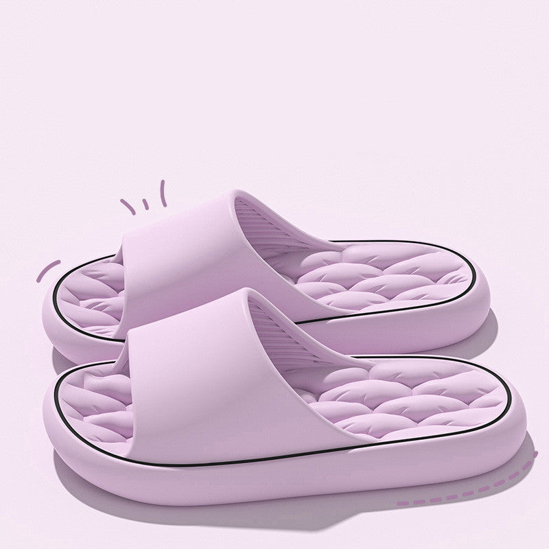 Non-slip Design Bathroom Slippers Thick Sole Shoes For Women Men