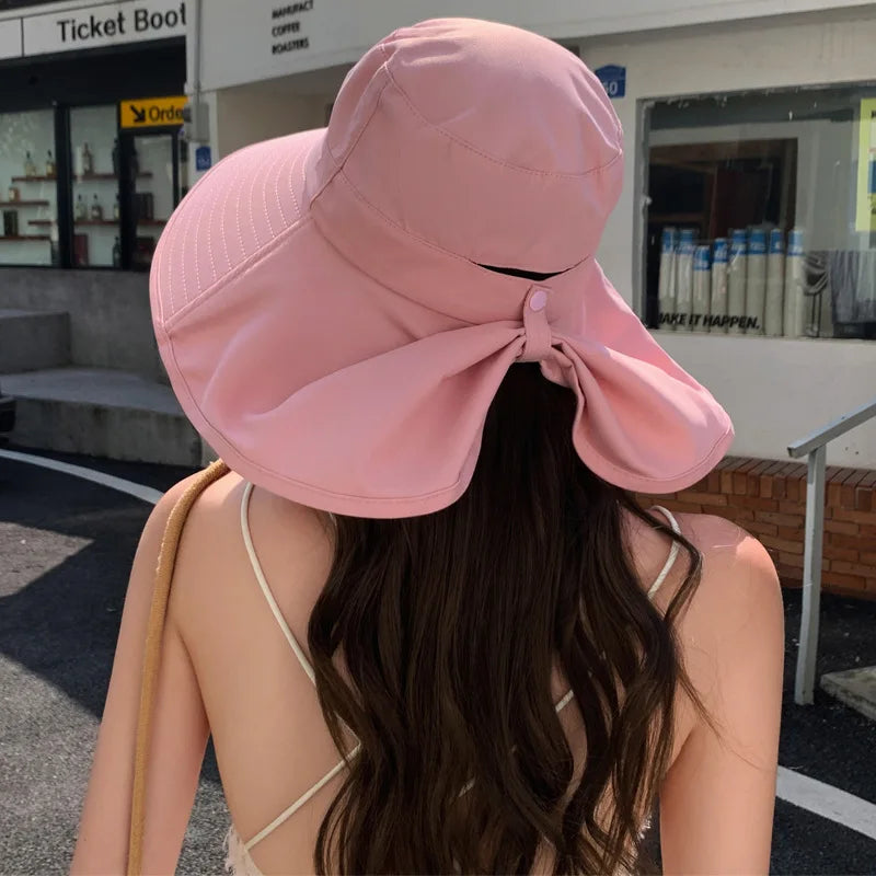 Outdoor Sun Bucket Hat for Women Neck Cover 50+ UPF Protection