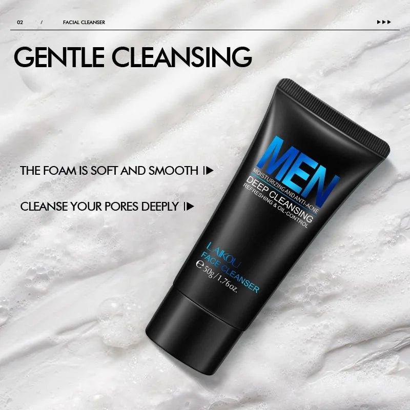 Men Facial Cleanser Face Wash Moisturizing Man Skin Care