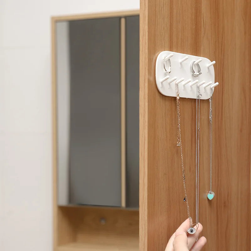 Wall mounted jewelry hooks organizer hanging racks