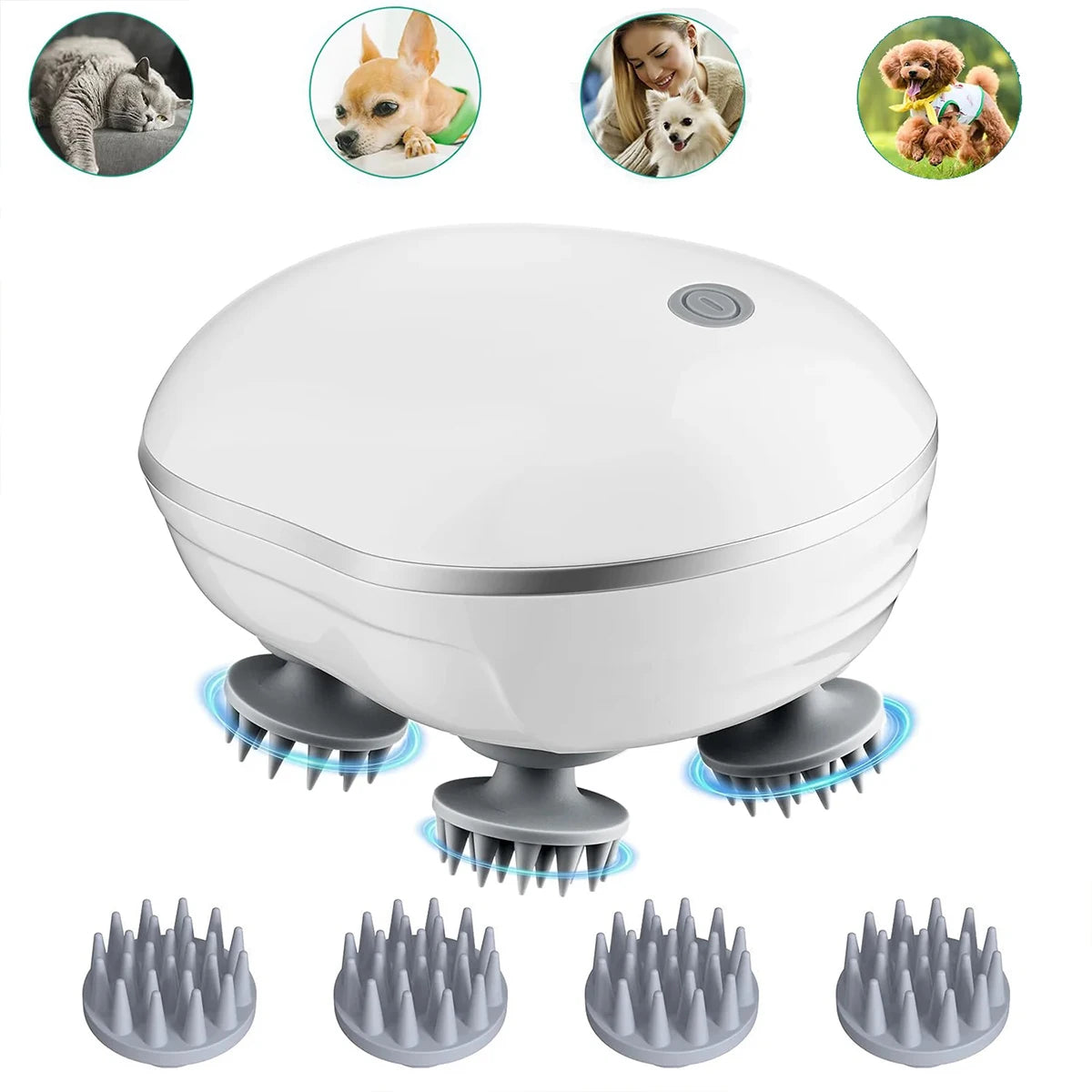 Head Massager with Adjustable Speed for Scalp Massage Red Light for Hair Care