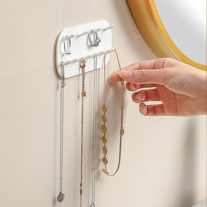 Wall mounted jewelry hooks organizer hanging racks