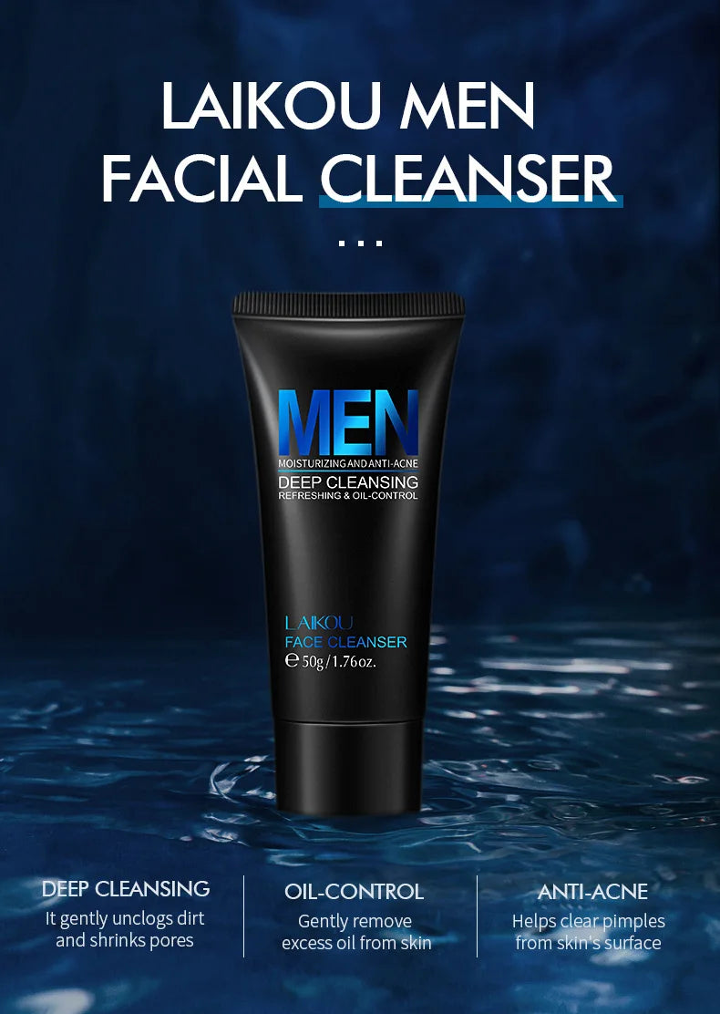 Men Facial Cleanser Face Wash Moisturizing Man Skin Care