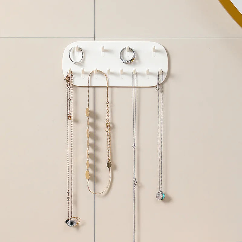 Wall mounted jewelry hooks organizer hanging racks
