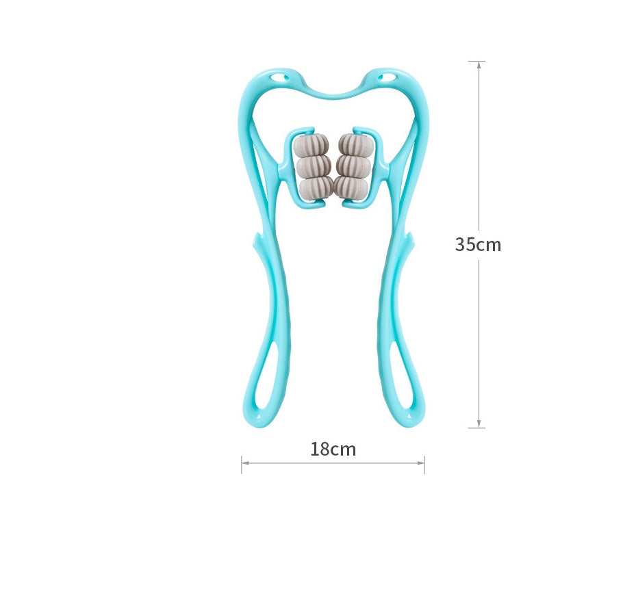 Multifunctional Manual Six-wheel Neck Massager Roller Tool