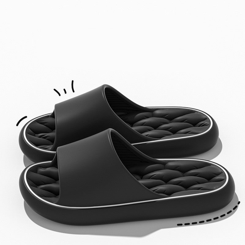 Non-slip Design Bathroom Slippers Thick Sole Shoes For Women Men
