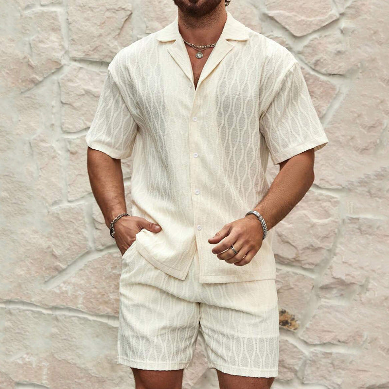 Men Tracksuits Summer Fashion Solid All-match Outfits Male