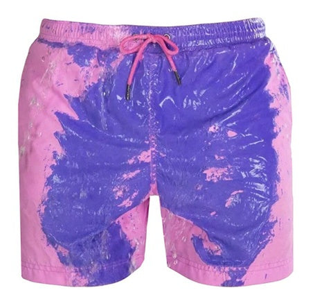 Magical Change Color Beach Shorts Summer Men Swimming Trunks