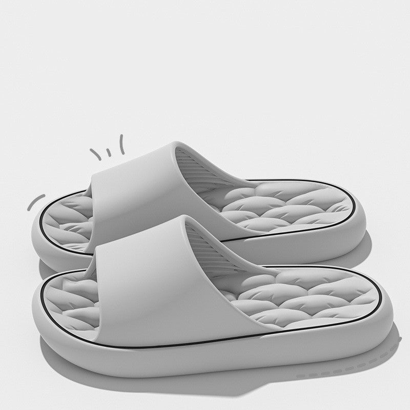 Non-slip Design Bathroom Slippers Thick Sole Shoes For Women Men