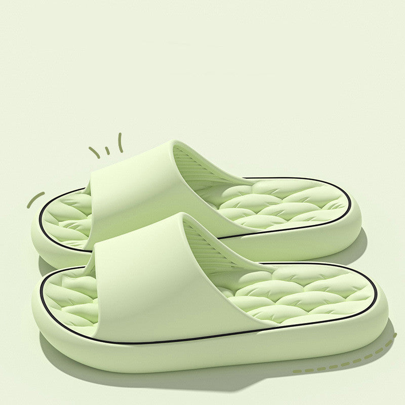 Non-slip Design Bathroom Slippers Thick Sole Shoes For Women Men