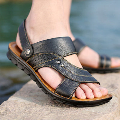 Men Sandals Summer Beach Shoes Adjustable Back Strap Design