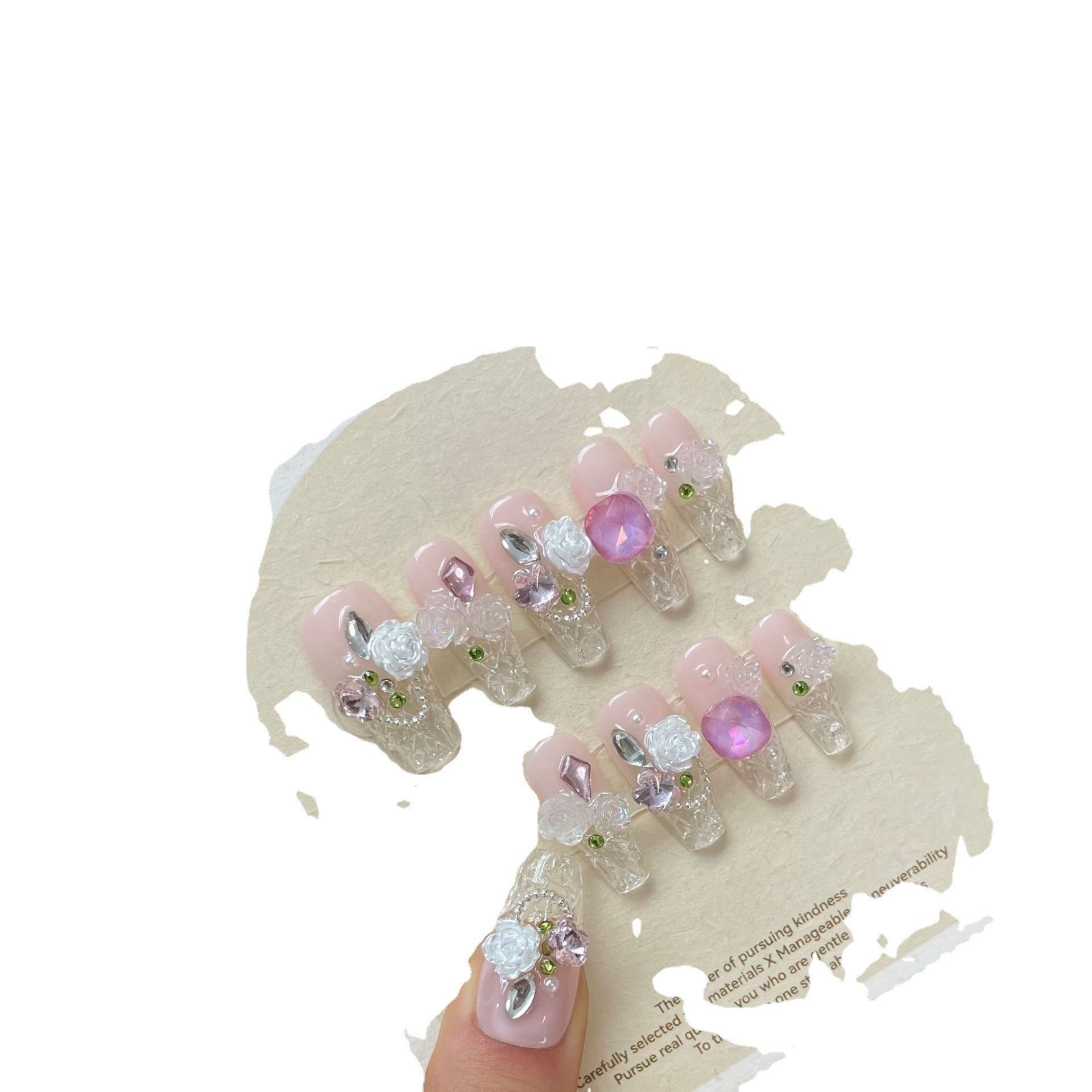 Handmade Wear Armor Ice Transparent New Nail Design